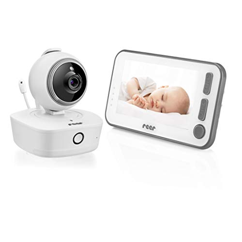 Reer - monitor de video para bebés con modo diurno y nocturno, canciones de cuna, luz nocturna, cámara en movimiento