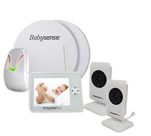 Vigilabebés Babysense V35 con alfombrillas sensoras y 2 cámaras: vigilabebés con vídeo Babysense V35 + monitorización de la respiración Babysense 7