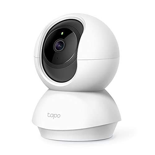 Cámara de vigilancia TP-Link Tapo C200 WLAN IP cámara (giro e inclinación de la lente, resolución de 1080p, audio bidireccional, visión nocturna de hasta 9 m, hasta 128 GB de almacenamiento local en la tarjeta SIM) blanco