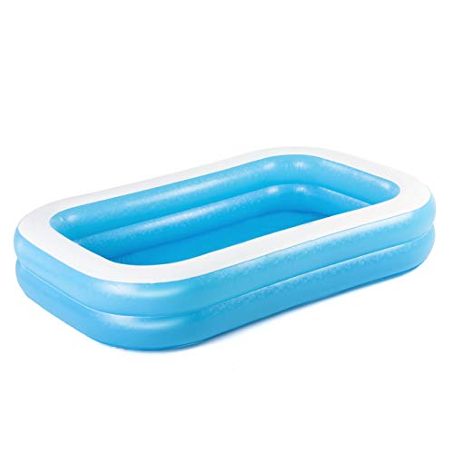 Bestway 54006 Family, piscina rectangular para niños, fácil de montar, azul, 262x175x51 cm, color