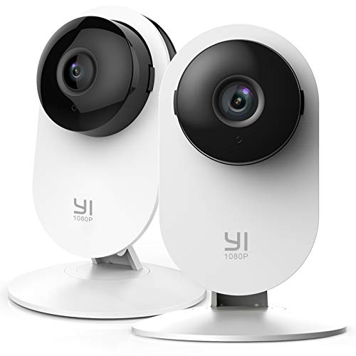 YI Home Camera 1080p 2 piezas, cámara IP Cámara de seguridad WiFi con detección de movimiento, notificación push, audio bidireccional, función de visión nocturna, cámara inteligente para teléfonos iOS y Android