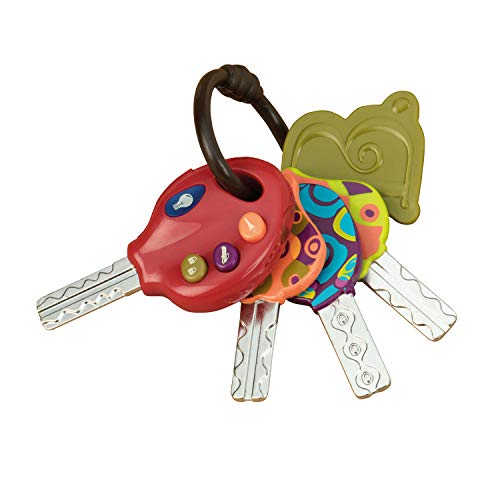 B. toys by Battat 44174 B. Toys - LucKeys - Llaves de colores para bebés - Llaves de coche Juguetes con luces y sonidos para niños y bebés a partir de los 10 meses