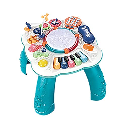 Lewpox play table baby, juguetes musicales de educación temprana, mesa de aprendizaje con actividades musicales con sonido y luz, mesa de actividades, juguete para bebés regalo a partir de 18 meses 1 año niños