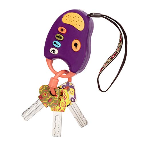 B. juguetes - Funkeys - Llaves de juguete de colores para niños y bebés - Llaves de juguetes con luz roja y ruidos - 100% libres de contaminantes