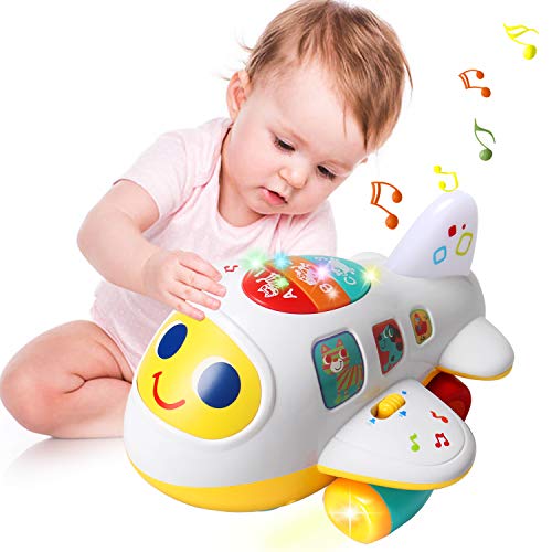 ACTRINIC juguetes para bebés 12-18 meses juguetes electrónicos de avión con luces y música Los mejores juguetes educativos para niños para niños pequeños niños y niñas de 1 2 3 4 años