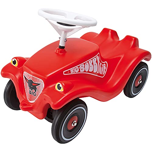BIG Spielwarenfabrik 800001303 BIG-Bobby-Car Classic - vehículo infantil para niños y niñas, vehículo tobogán clásico cargable hasta 50 kg, para niños a partir de 1 año, rojo