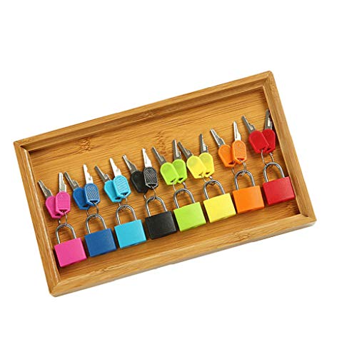 CUTICATE Montessori Juguetes de madera con llave y cerradura de cobre con bandeja, juguetes educativos de aprendizaje para niños, gran regalo de cumpleaños para niños pequeños - 8 piezas