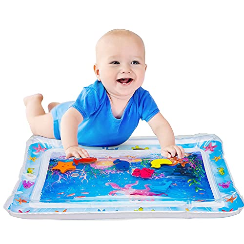 Alfombra de agua para bebés, juguetes para bebés de 3 6 9 meses, la alfombrilla de agua para bebés es un juguete sensorial perfecto para los centros de actividades de desarrollo temprano del bebé