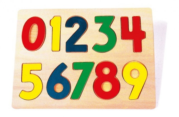 jugguete de madera encaje de números