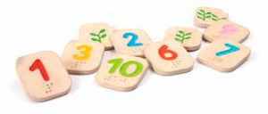 juguete para niños con discapacidad visual numeros del 1 al 10 en braille