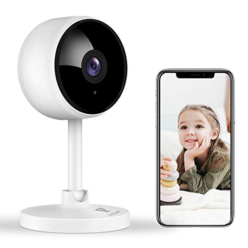 [Nuevo 2021] Cámara de vigilancia para interiores, cámara para bebés Littlelf 1080P, cámara IP WiFi con monitor de bebé con audio bidireccional, detección de movimiento, cámara Alexa para mascotas con visión nocturna